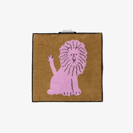 韓國 Warmgrey tail｜LION - CORAL 珊瑚獅｜純棉擦手巾 手帕
