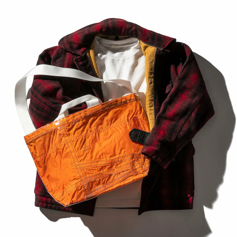 PUEBCO｜COVERED PARACHUTE SHOULDER BAG Orange / 雙層降落傘布再製斜背包 橘