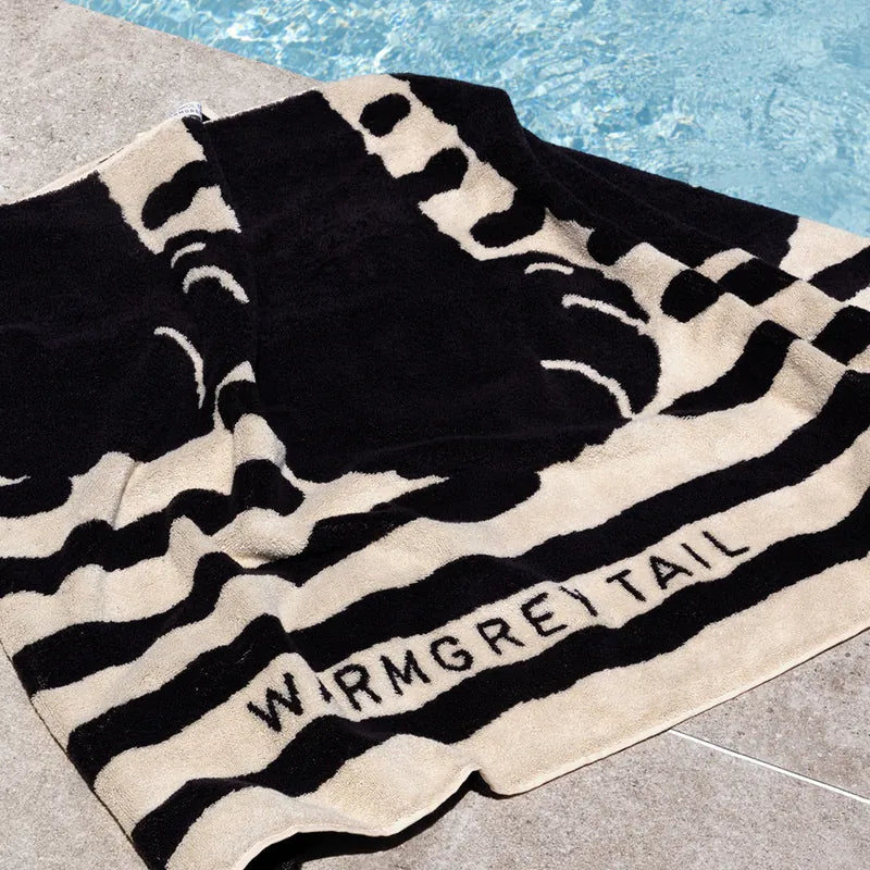 韓國 Warmgrey tail｜BEACH & BATH - PAW BIG TOWEL｜純棉毛巾 大浴巾