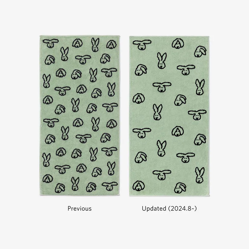 韓國 Warmgrey tail｜BUNNY BUNNY - MINT 薄荷兔｜純棉毛巾 浴巾