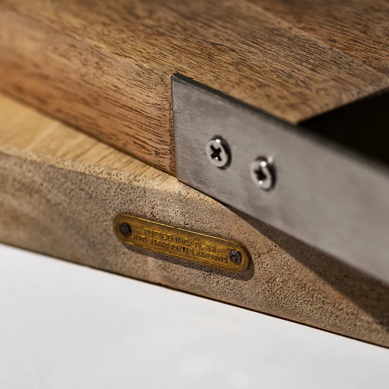 PUEBCO｜ CUTTING BOARD / 17 x 27 / 不鏽鋼提把木製調理砧板