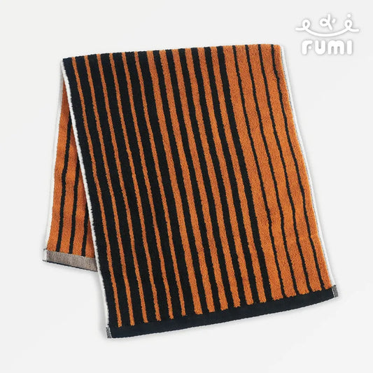 FUMI Towel｜條紋棉柔毛巾｜橘+黑 / 黑+白 / 黑+咖啡