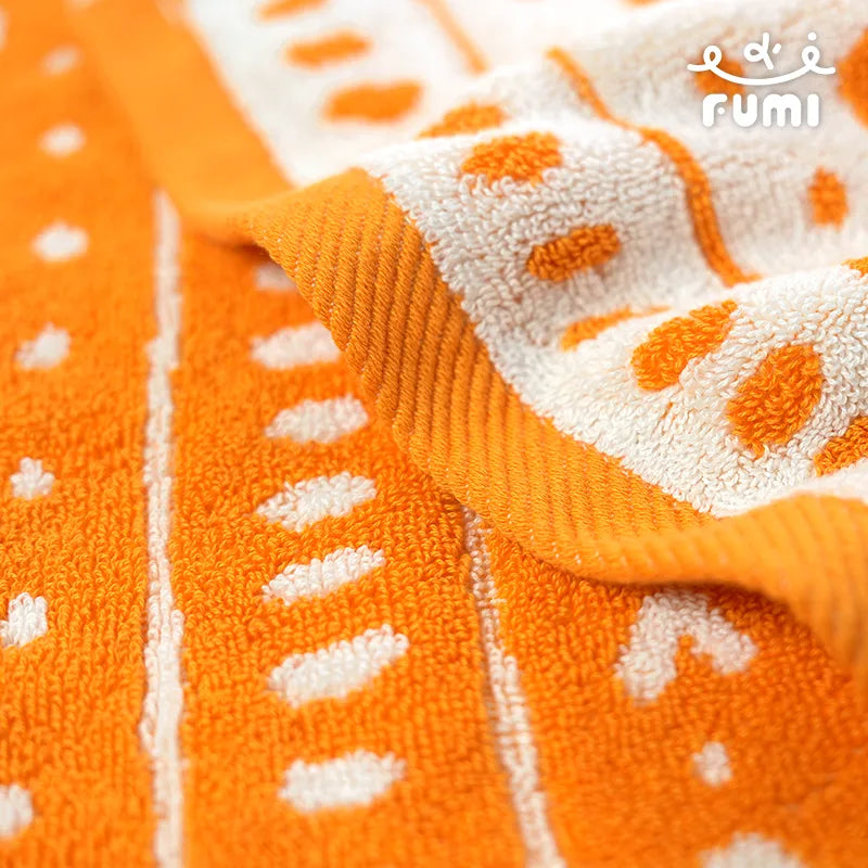 FUMI Towel｜QQ軟糖提花毛巾｜草莓牛奶/橘白