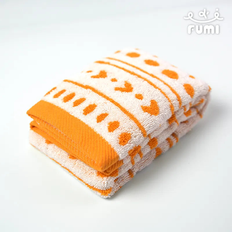 FUMI Towel｜QQ軟糖提花毛巾｜草莓牛奶/橘白