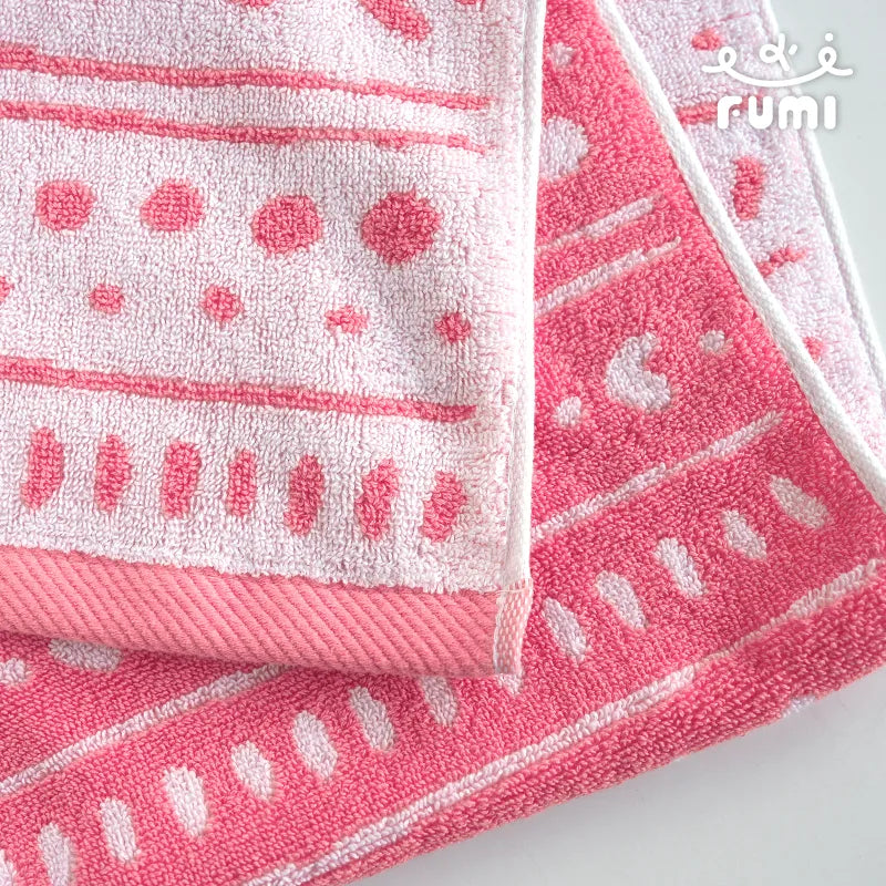 FUMI Towel｜QQ軟糖提花毛巾｜草莓牛奶/橘白