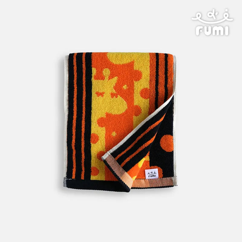 FUMI Towel｜起司長頸鹿運動毛巾｜黑+橘+黃
