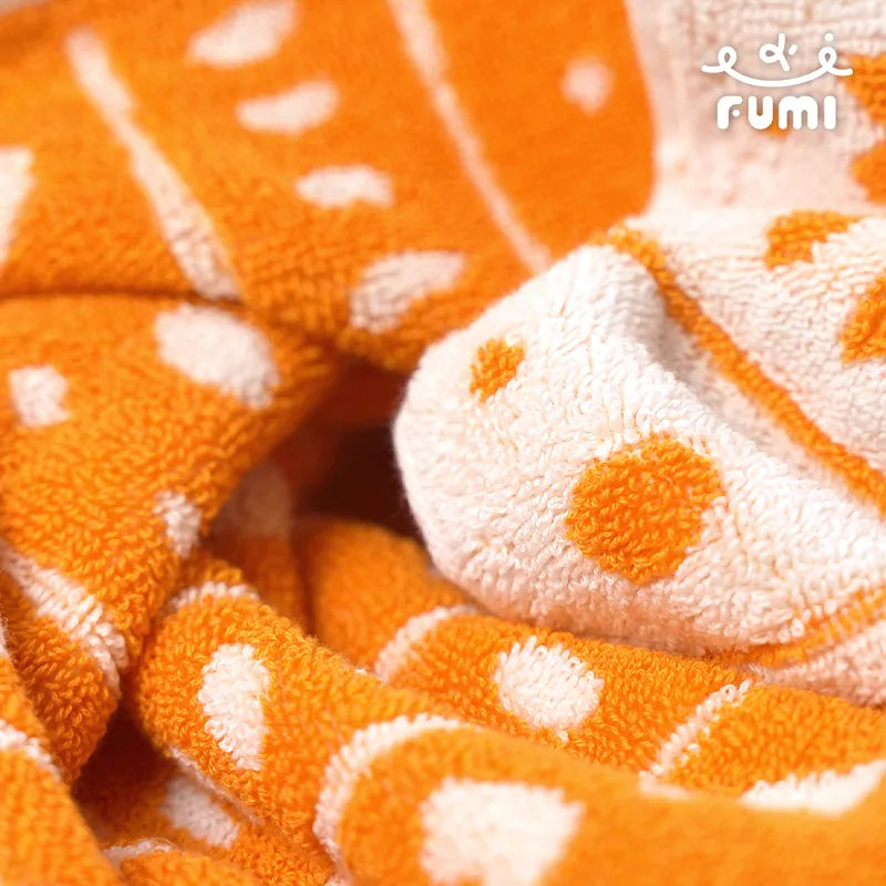 FUMI Towel｜QQ軟糖提花毛巾｜草莓牛奶/橘白