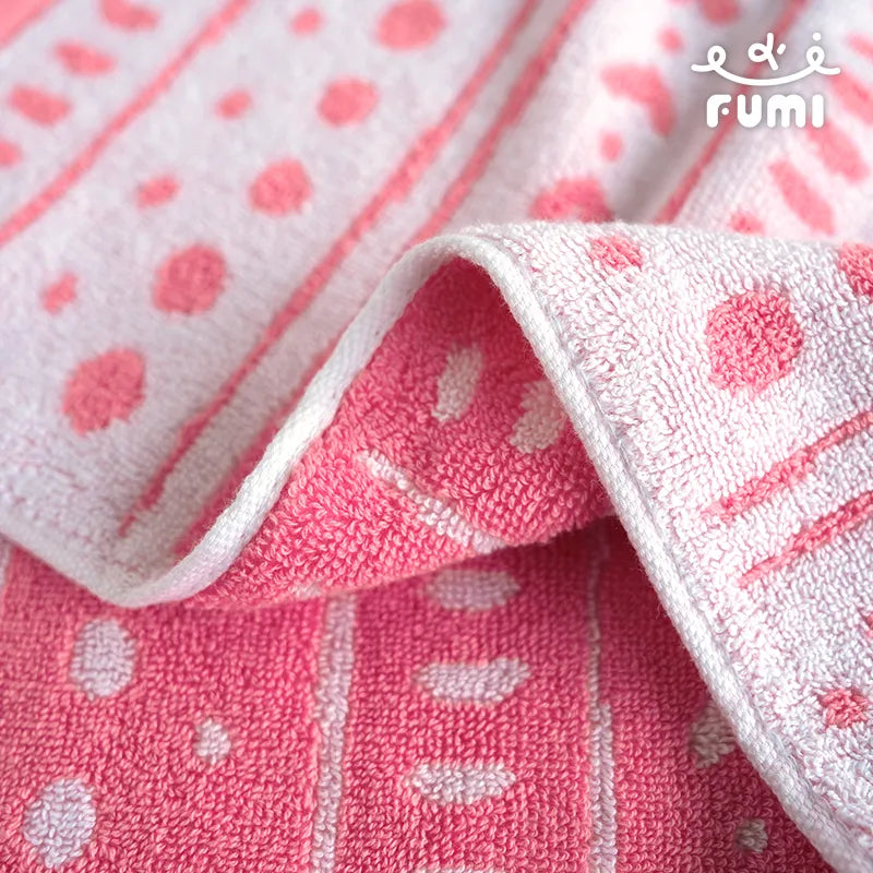 FUMI Towel｜QQ軟糖提花毛巾｜草莓牛奶/橘白