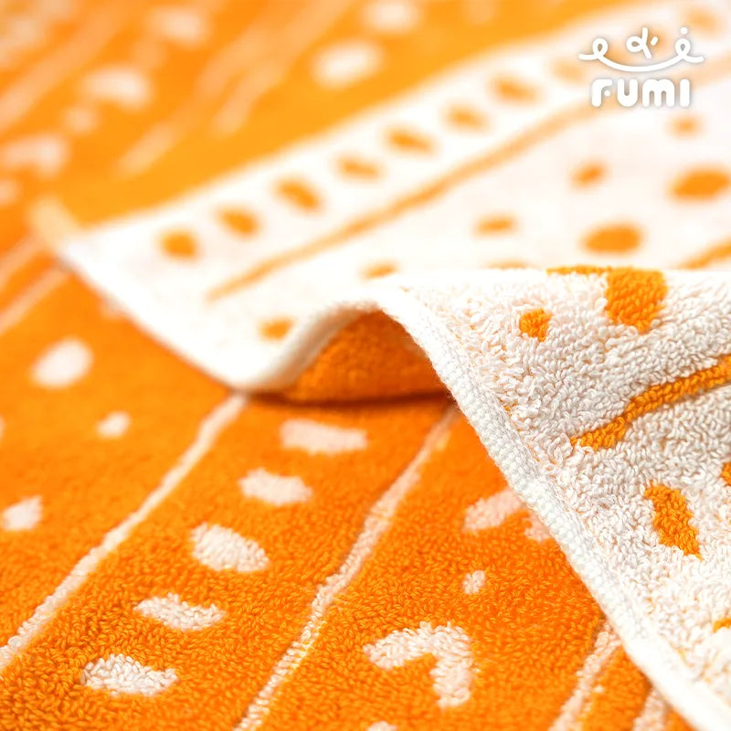 FUMI Towel｜QQ軟糖提花毛巾｜草莓牛奶/橘白