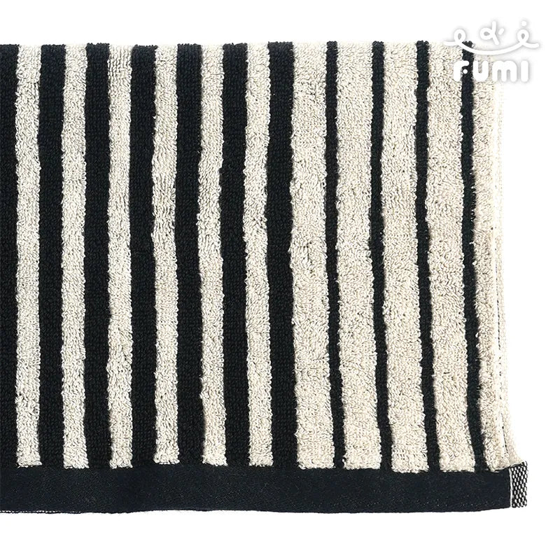FUMI Towel｜條紋棉柔毛巾｜橘+黑 / 黑+白 / 黑+咖啡