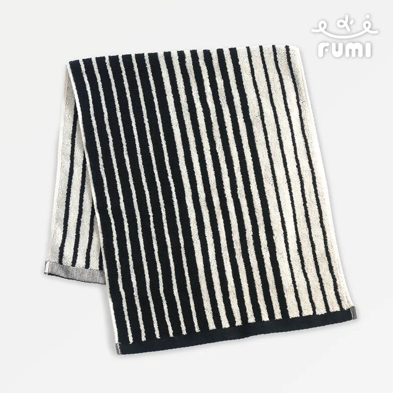 FUMI Towel｜條紋棉柔毛巾｜橘+黑 / 黑+白 / 黑+咖啡