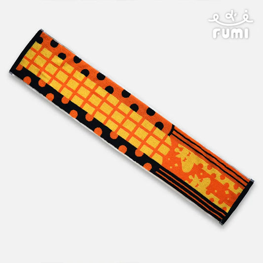 FUMI Towel｜起司長頸鹿運動毛巾｜黑+橘+黃