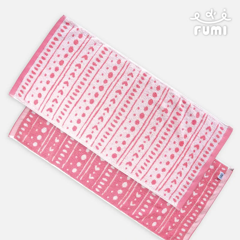 FUMI Towel｜QQ軟糖提花毛巾｜草莓牛奶/橘白
