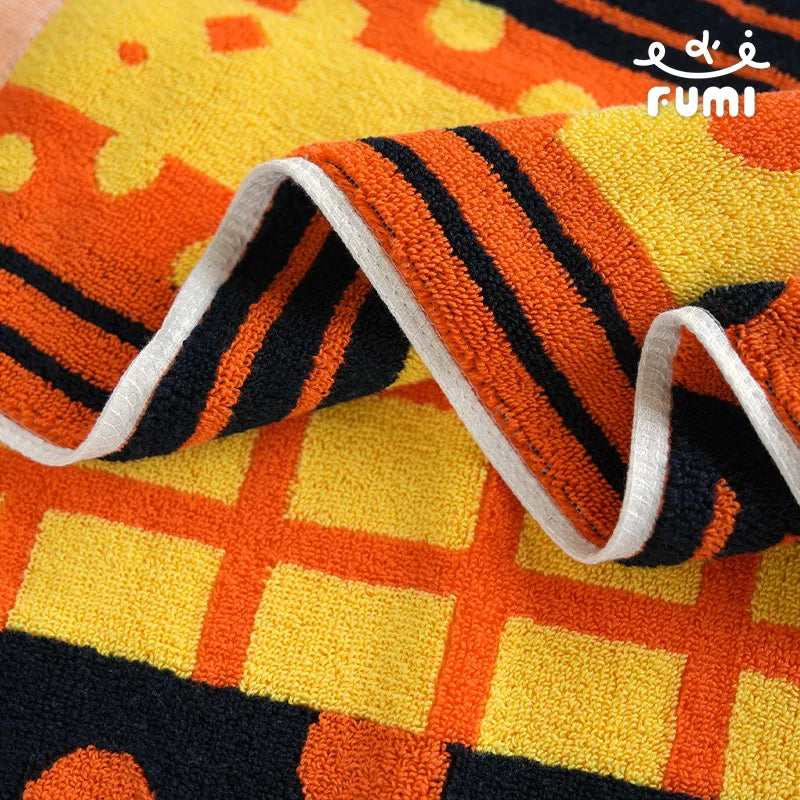 FUMI Towel｜起司長頸鹿運動毛巾｜黑+橘+黃