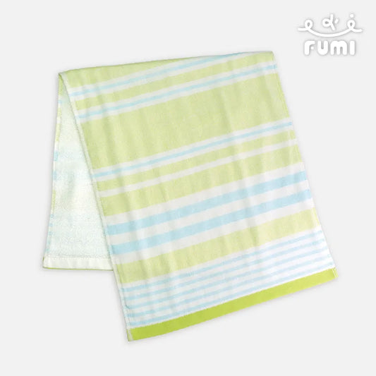 FUMI Towel｜彩條紗布毛巾｜萊姆綠 / 氣泡粉