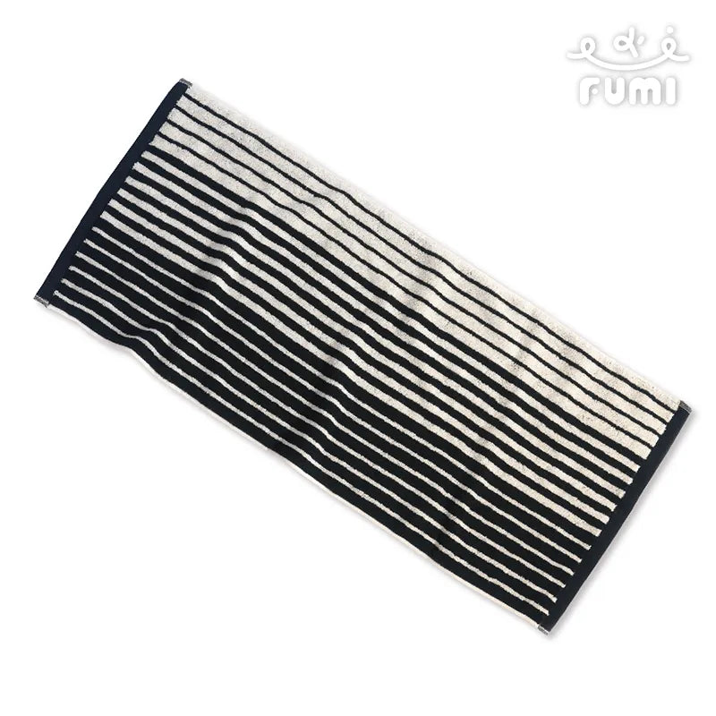 FUMI Towel｜條紋棉柔毛巾｜橘+黑 / 黑+白 / 黑+咖啡