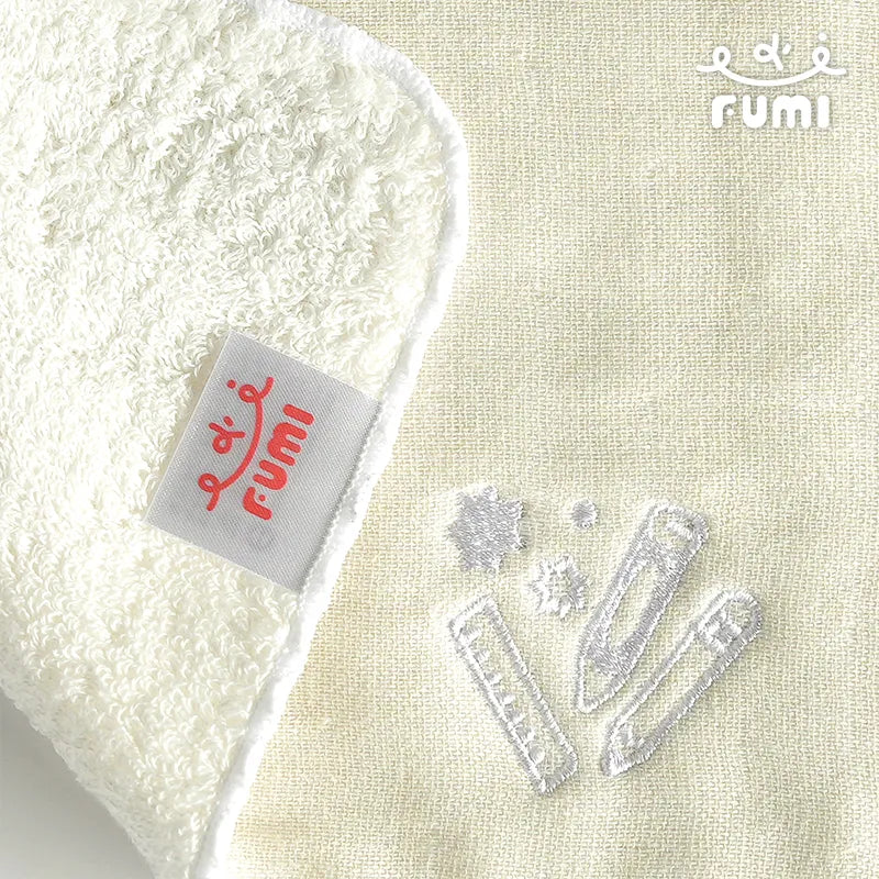 FUMI Towel｜小時光紗布小手巾｜波波魚 / 冰淇淋 / 春日小花 / 文具組 / 幸運兔兔 / 滿分蘋果