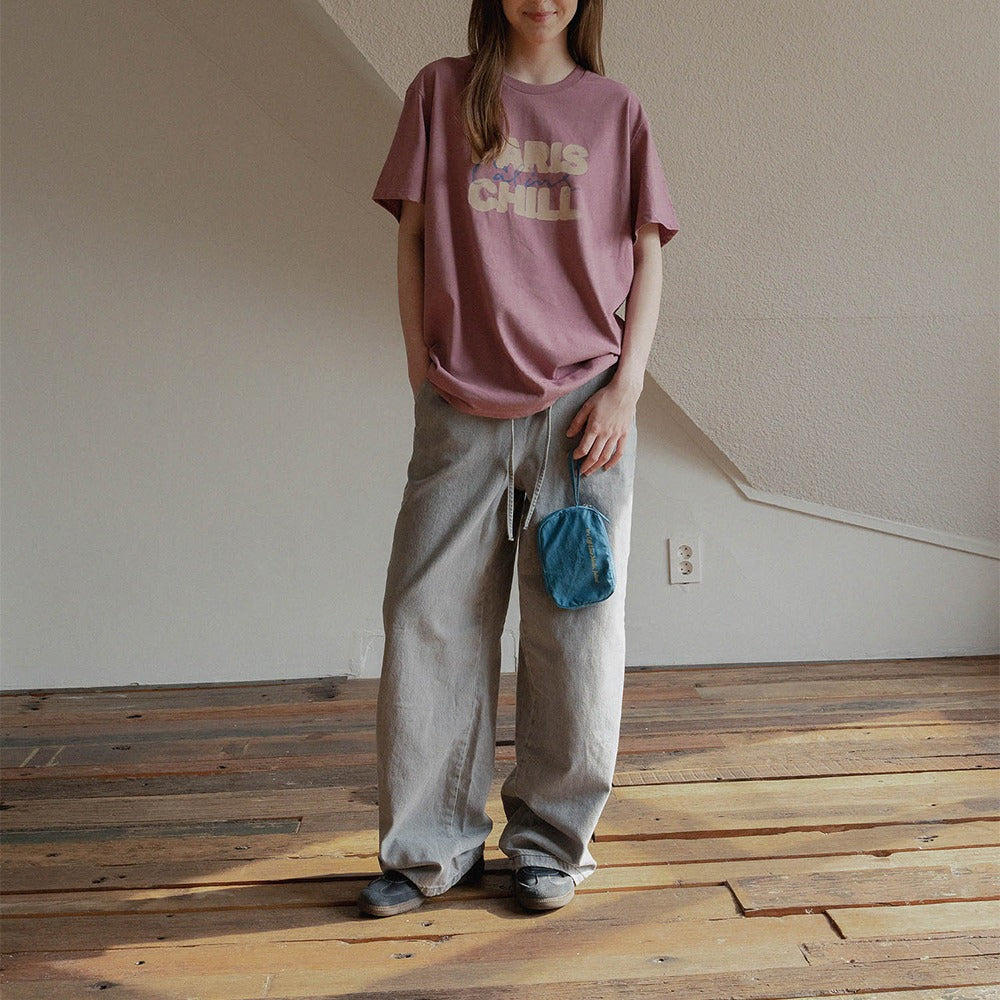 韓國 HÔTEL827｜散步巴黎 隨行掛繩包 化妝包 湛藍